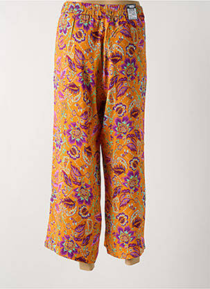 Pantalon 7/8 taille haute taille haute orange ZERRES femme