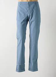 Pantalon chino fermeture zippée sous rabat avec crochet taille normale bleu ALBERTO homme