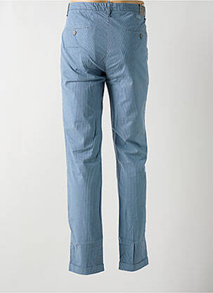 Pantalon chino fermeture zippée sous rabat avec crochet taille normale bleu ALBERTO homme