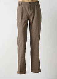 Pantalon slim stretch taille normale marron IZAC homme