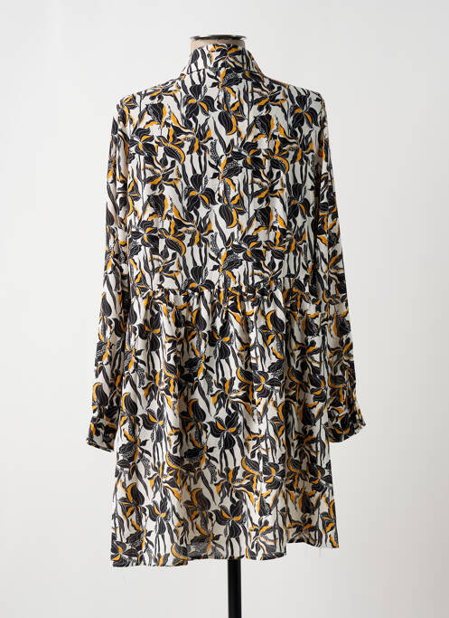 Robe courte coupe évasée manches longues blanc SARAH JOHN femme