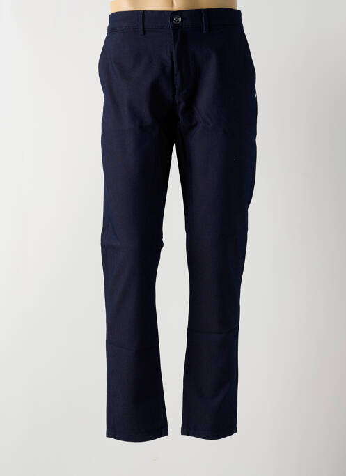 Pantalon chino poches taille normale bleu IZAC homme