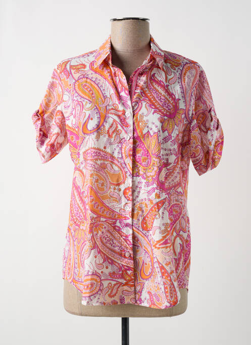 Chemisier manches courtes manches courtes rose JUST WHITE femme