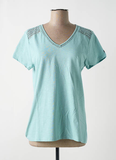 T-shirt bleu ELLE EST OU LA MER pour femme