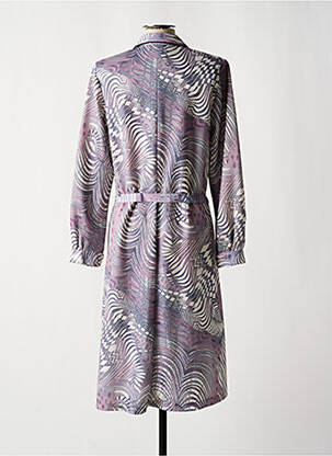 Robe mi-longue manches longues manches longues gris LAURA DE L'ISLE femme