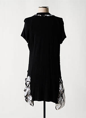 Robe courte coupe fluide manches courtes noir JEAN DELFIN femme