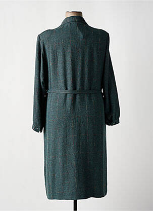 Robe mi-longue manches longues manches longues vert ATLANTA femme
