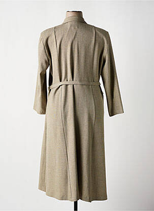 Robe longue manches longues manches longues beige LAURA DE L'ISLE femme