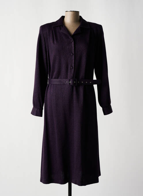 Robe mi-longue manches longues manches longues violet 20/20 femme