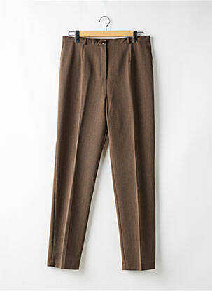 Pantalon droit taille haute taille haute marron 20/20 femme