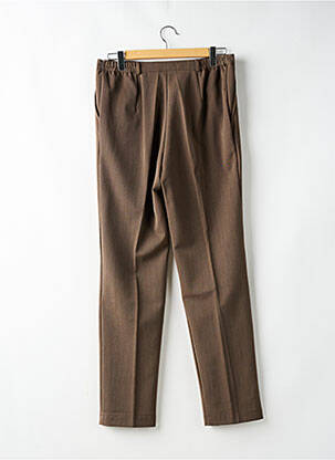 Pantalon droit taille haute taille haute marron 20/20 femme