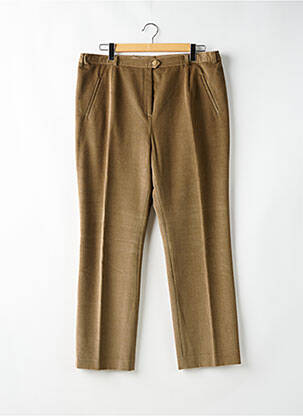 Pantalon droit stretch taille normale marron SYM femme