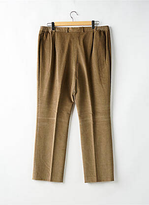 Pantalon droit stretch taille normale marron SYM femme