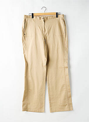 Pantalon large fermeture zippée sous rabat boutonné taille normale beige CIAO MAGRE femme