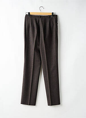 Pantalon droit taille à pinces taille haute marron CHRISTIAN MARRY femme