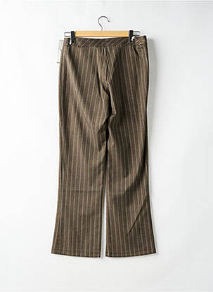 Pantalon droit tissage crêpe taille normale vert 20/20 femme