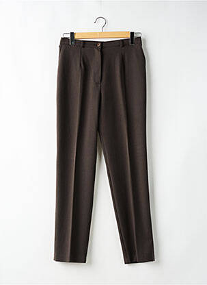 Pantalon slim taille basse taille basse marron 20/20 femme