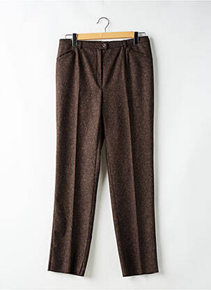 Pantalon slim taille haute taille haute marron CHRISTIAN MARRY femme