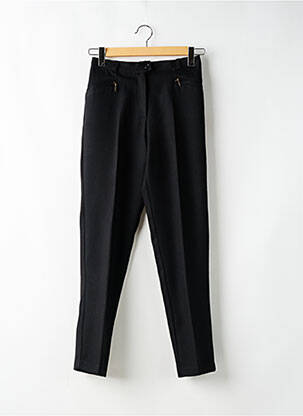 Pantalon slim taille haute taille haute noir LAURA DE L'ISLE femme