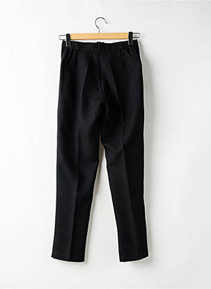 Pantalon slim taille haute taille haute noir LAURA DE L'ISLE femme