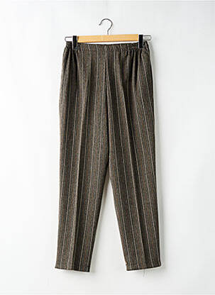 Jegging tissage chiné taille haute marron 20/20 femme