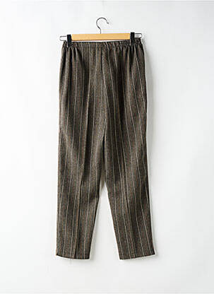 Jegging tissage chiné taille haute marron 20/20 femme