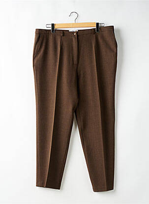 Pantalon slim taille haute taille haute marron 20/20 femme