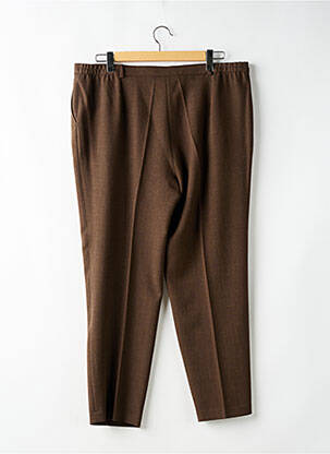 Pantalon slim taille haute taille haute marron 20/20 femme