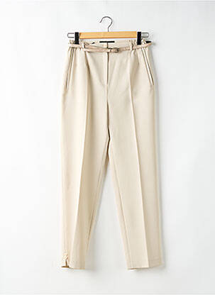 Pantalon slim taille haute taille haute beige ATLANTA femme