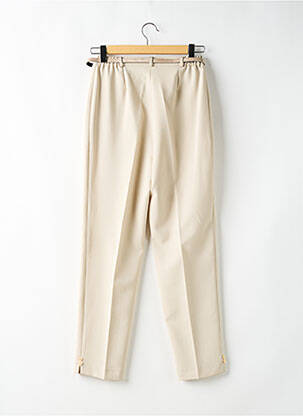 Pantalon slim poches taille haute beige ATLANTA femme