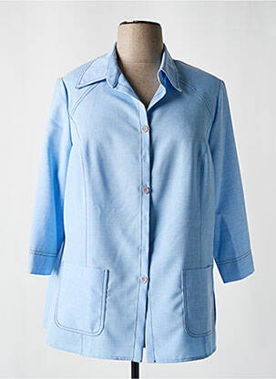 Veste casual epaulette bleu 20/20 femme