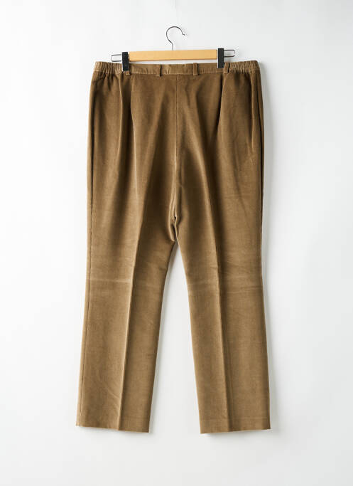 Pantalon droit stretch taille normale marron SYM femme