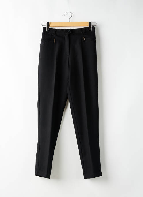 Pantalon slim stretch taille haute noir LAURA DE L'ISLE femme