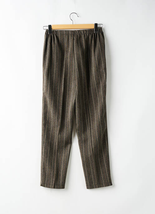 Jegging tissage chiné taille haute marron 20/20 femme