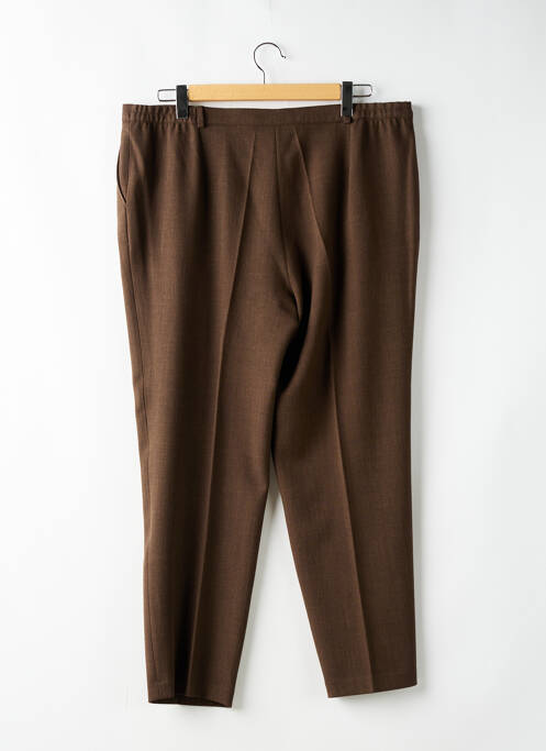 Pantalon slim poches taille haute marron 20/20 femme