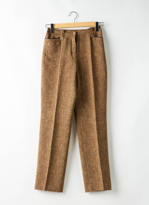 Pantalon droit beige LAURA DE L'ISLE pour femme