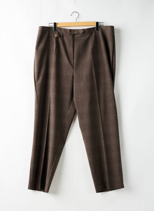 Pantalon droit marron LAURA DE L'ISLE pour femme