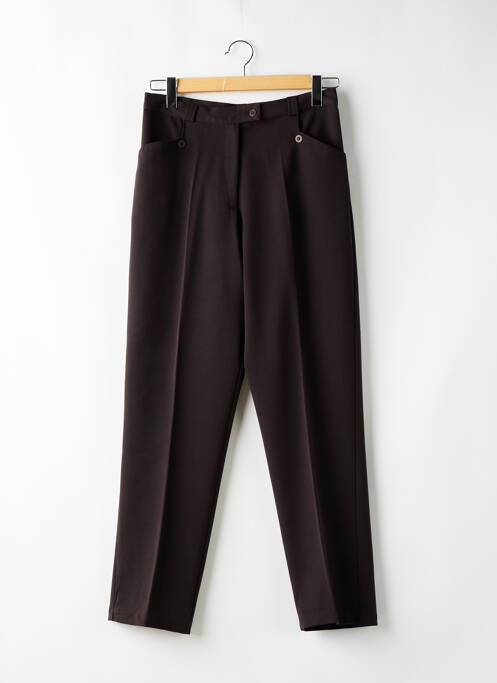 Pantalon slim marron LAURA DE L'ISLE pour femme