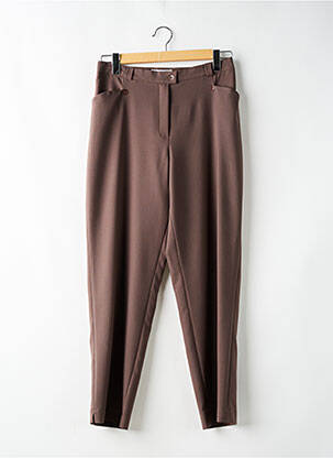 Pantalon droit taille élastique marron 20/20 femme