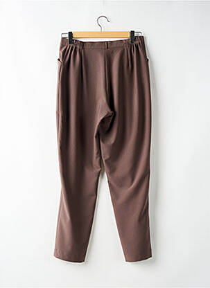 Pantalon droit taille élastique marron 20/20 femme
