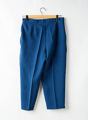 Pantalon 7/8 fermeture zippée sous rabat boutonné bleu JEAN DELFIN femme