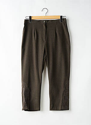Pantalon droit taille élastique vert 20/20 femme
