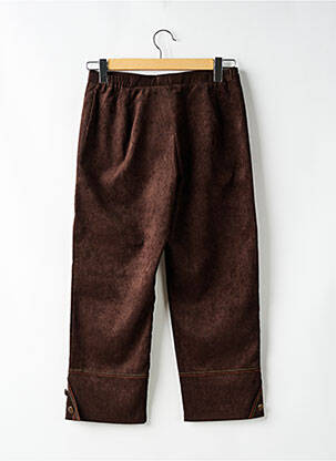 Pantalon droit taille élastique marron BRIGITTE SAGET femme