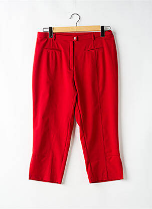 Pantalon 7/8 taille élastique rouge CHRISTIAN MARRY femme