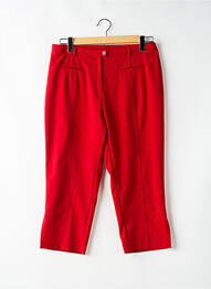 Pantalon 7/8 taille élastique rouge CHRISTIAN MARRY femme