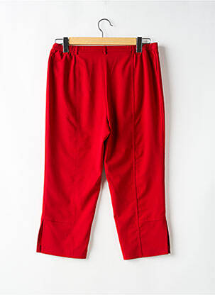 Pantalon 7/8 taille élastique rouge CHRISTIAN MARRY femme
