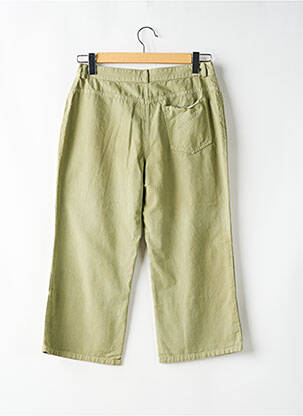 Pantalon 7/8 fermeture zippée sous rabat boutonné vert S.CAPADE femme