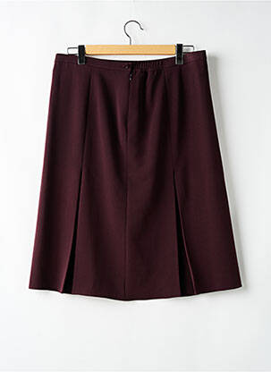 Jupe mi-longue coupe droite violet CHRISTIAN MARRY femme
