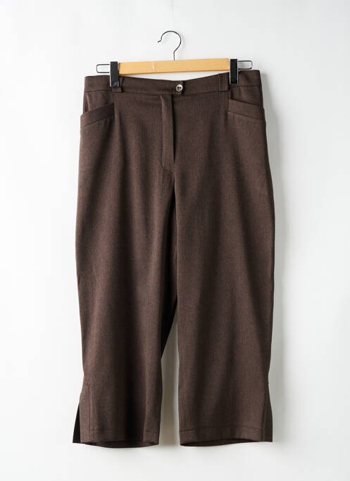 Pantalon 7/8 marron LAURA DE L'ISLE pour femme