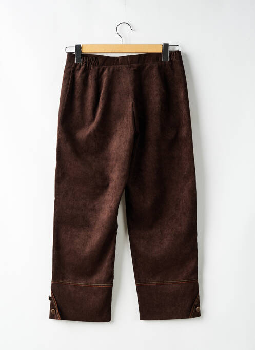 Pantalon droit marron BRIGITTE SAGET pour femme